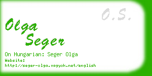 olga seger business card